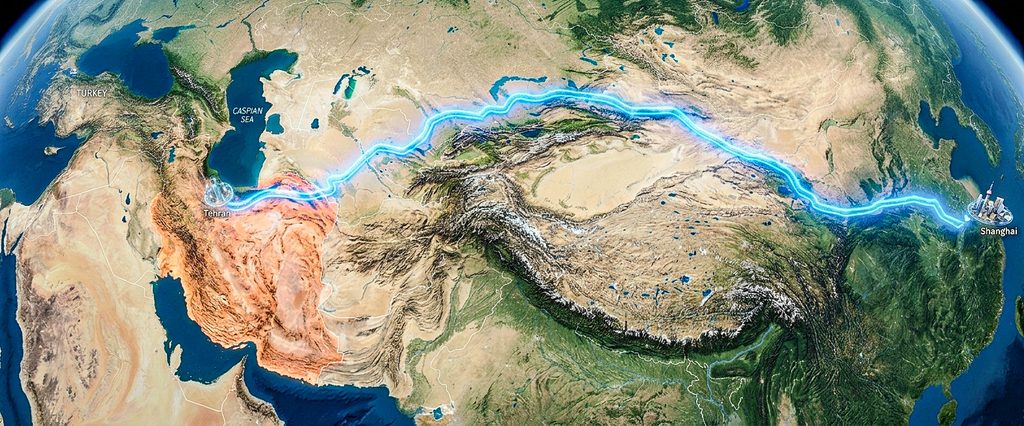 حامیکو مسیر قطار بار چین به ایران